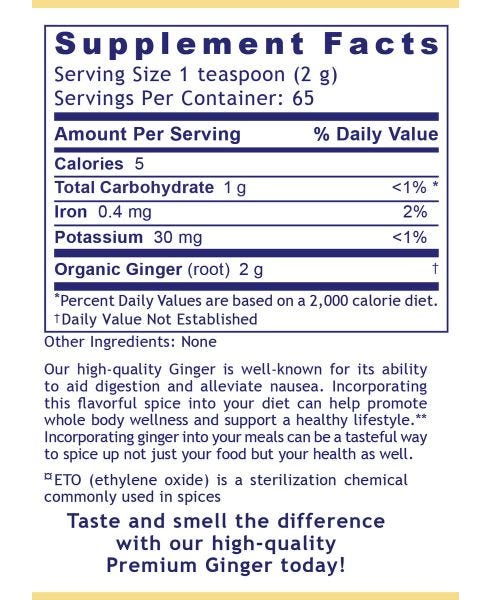 100% Organic Ginger Powder